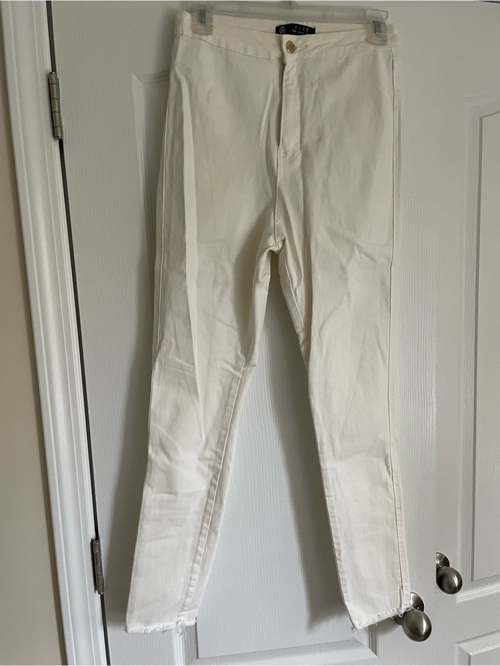 Vice Women’s White High Rise Skinny Ankle Jeans